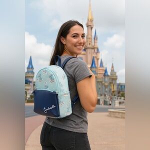 Disney Cinderella Mini Backpack – Danielle Nicole – Blue & Navy Princess Bag